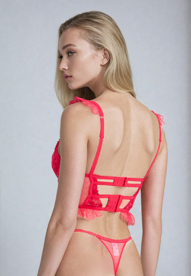 Kiki Longline Underwire Bra & G-String Set.