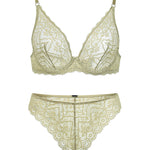 Mata Hari Underwire Bra and Brazilian Set - Dear Eve Lingerie - Sexy Petite Lingerie