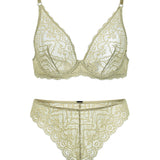 Mata Hari Underwire Bra and Brazilian Set - Dear Eve Lingerie - Sexy Petite Lingerie