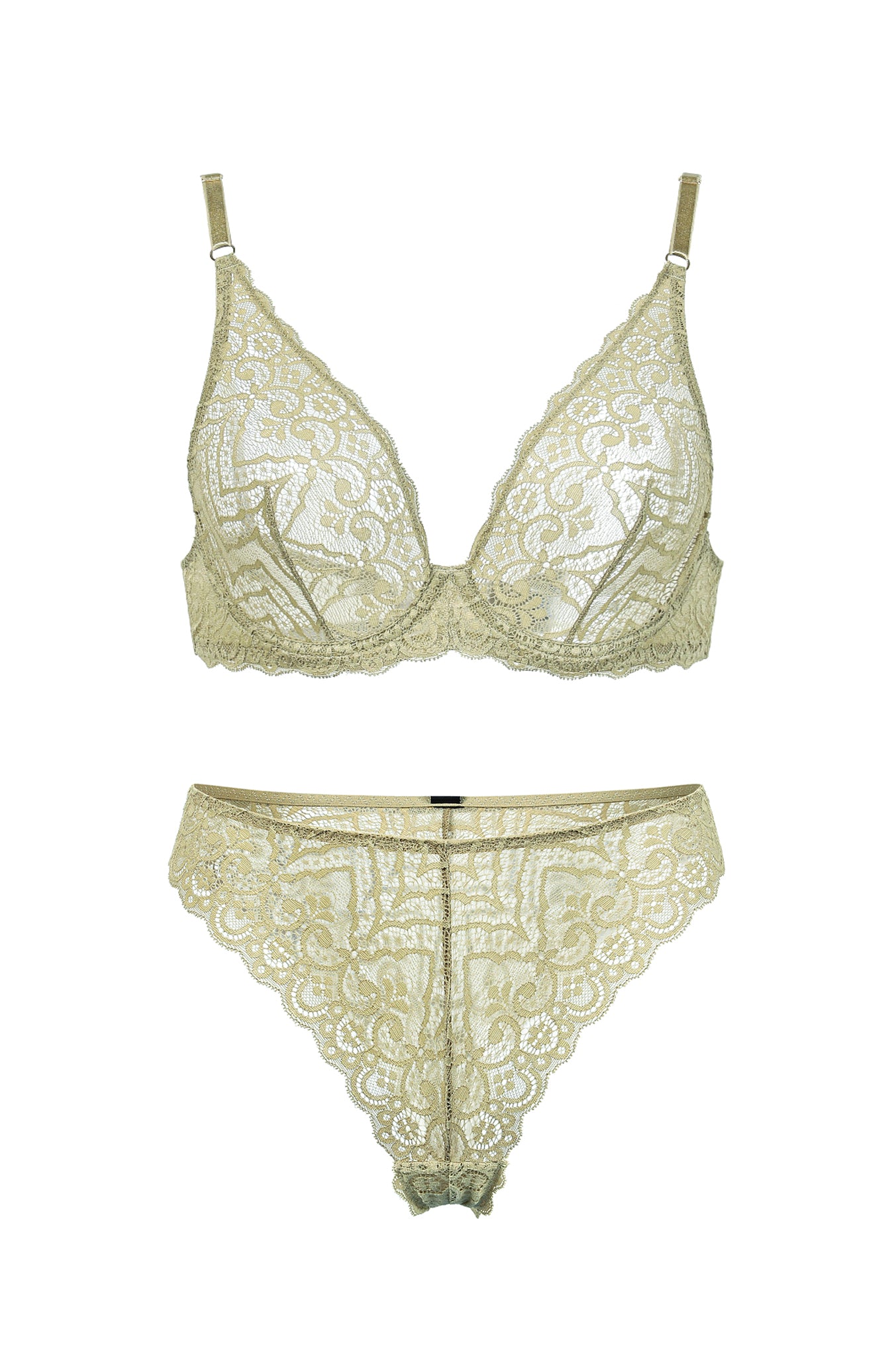 Mata Hari Underwire Bra and Brazilian Set - Dear Eve Lingerie - Sexy Petite Lingerie