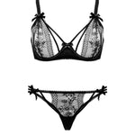Selene Underwire Bra & G-String Lace Set - Dear Eve Lingerie - Sexy Petite Lingerie