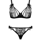 Selene Underwire Bra & G-String Lace Set - Dear Eve Lingerie - Sexy Petite Lingerie