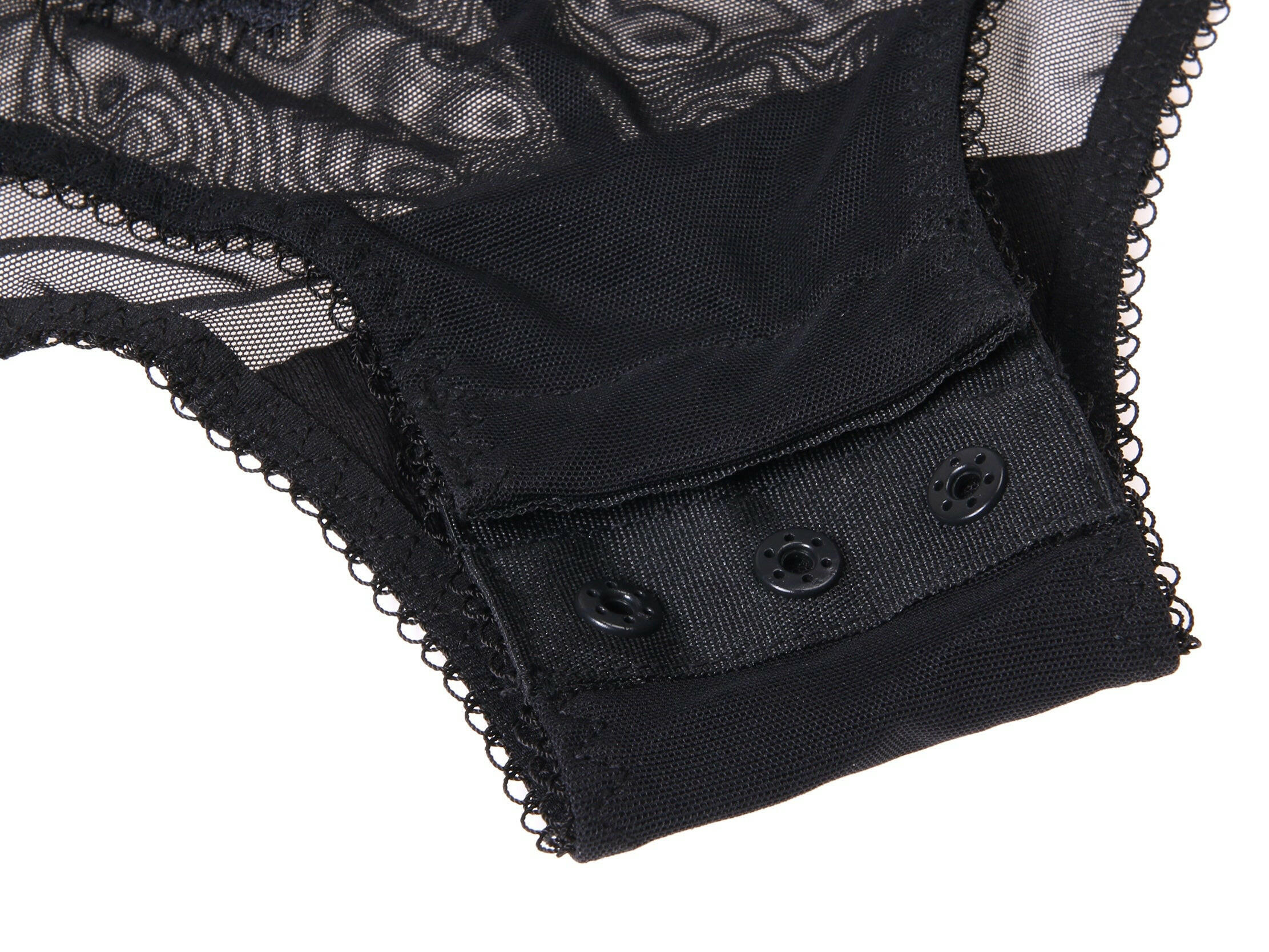 Pluma Black Lace Bodysuit - Dear Eve Lingerie