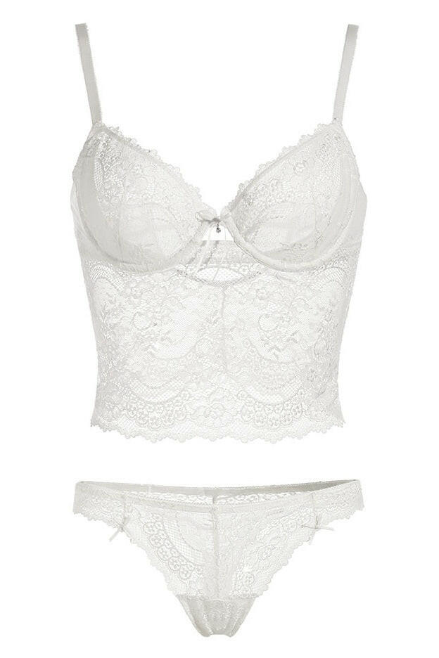 Tailored White Longline Underwire Bra - Dear Eve Lingerie