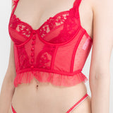 Kiki Longline Underwire Bra & G-String Set - Dear Eve Lingerie