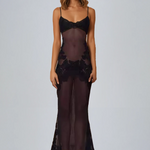 Amara Noir Sheer Dress.