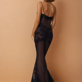 Amara Noir Sheer Dress.