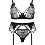 Selene 3 Piece Set - Dear Eve Lingerie - Sexy Petite Lingerie
