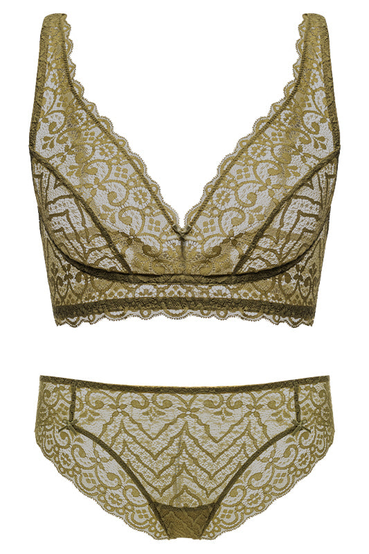 Mata Hari Wirefree Bra and Brief Set - Dear Eve Lingerie - Sexy Petite Lingerie