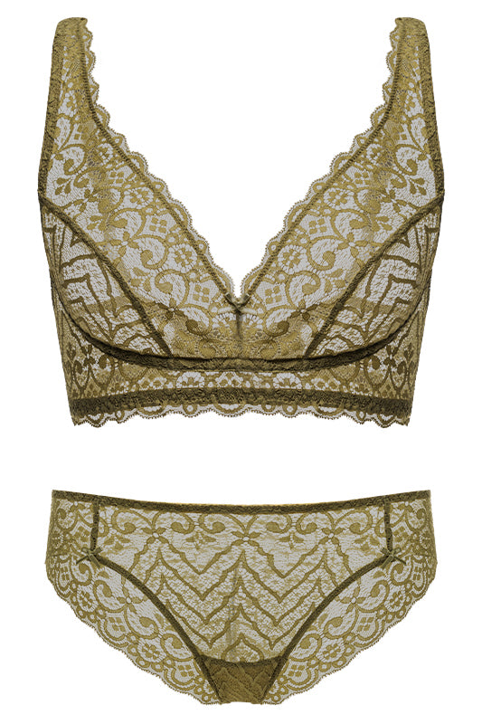 Mata Hari Wirefree Bra and Brief Set - Dear Eve Lingerie - Sexy Petite Lingerie