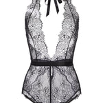 Pluma Black Lace Bodysuit - Dear Eve Lingerie