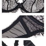 Pluma Black Lace Underwire Bra - Dear Eve Lingerie
