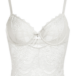 Tailored White Longline Underwire Bra - Dear Eve Lingerie
